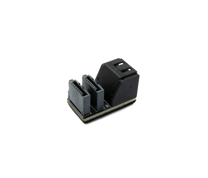 SYSTEM-S SATA adapter 2x 7-pin female to 2x male cable 90° for mainboard SSD HDD
