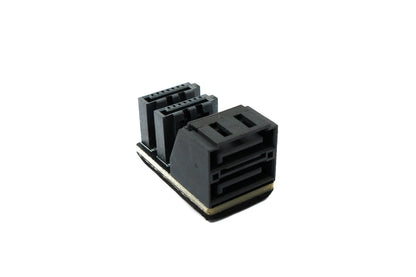 SYSTEM-S SATA adapter 2x 7-pin female to 2x male cable 90° for mainboard SSD HDD