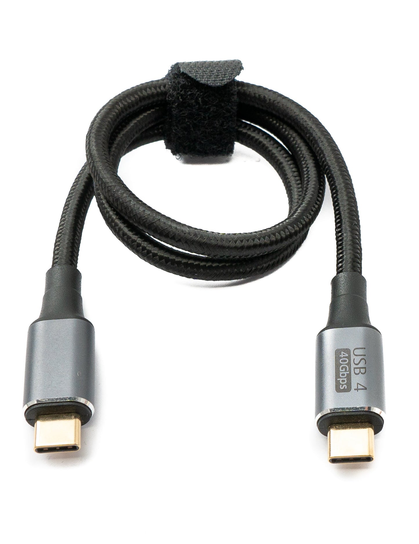 SYSTEM-S USB4 USB Kabel 50 cm Typ C Stecker zu Stecker 40 Gbit/s USB 4.0 geflochten Schwarz