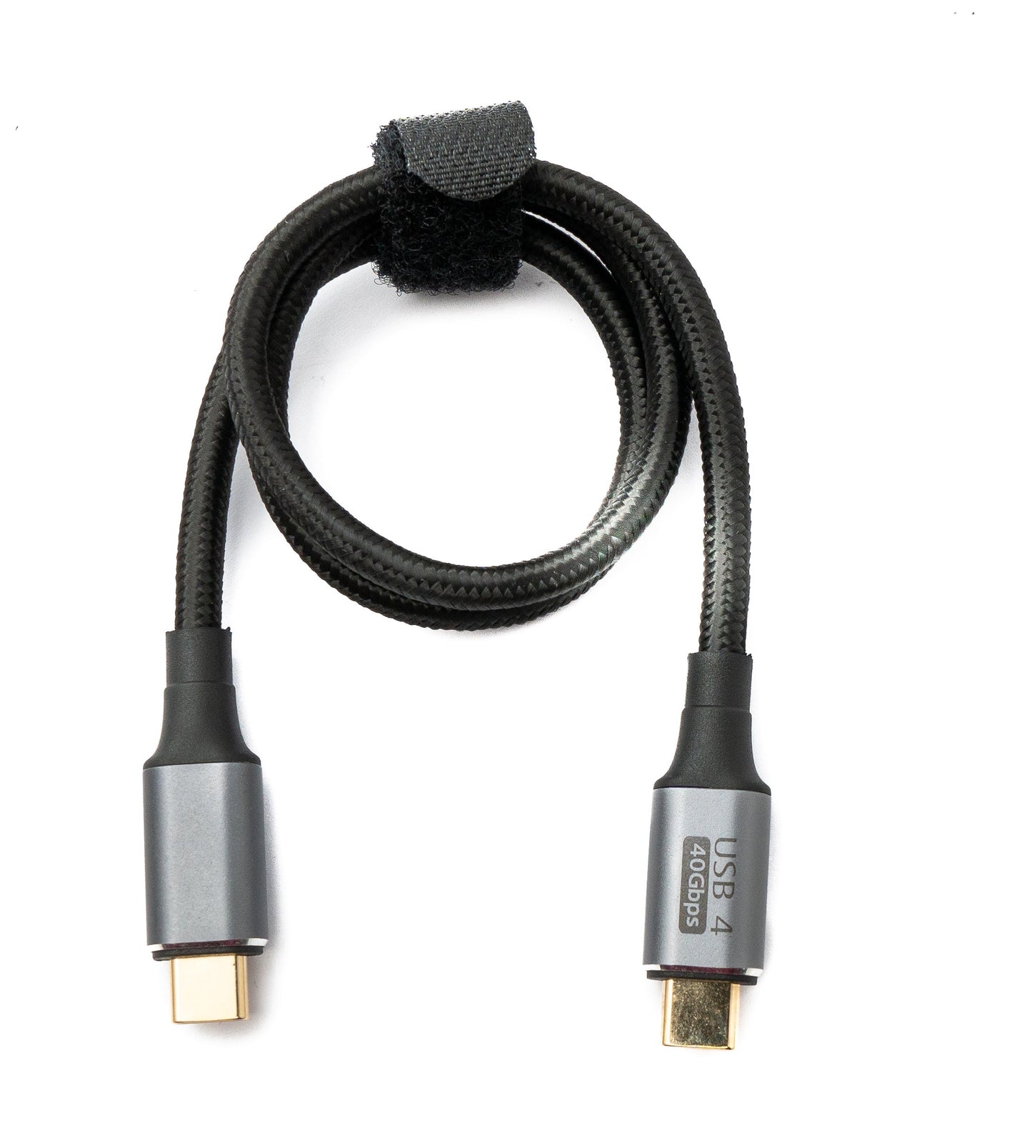 SYSTEM-S USB4 USB Kabel 50 cm Typ C Stecker zu Stecker 40 Gbit/s USB 4.0 geflochten Schwarz