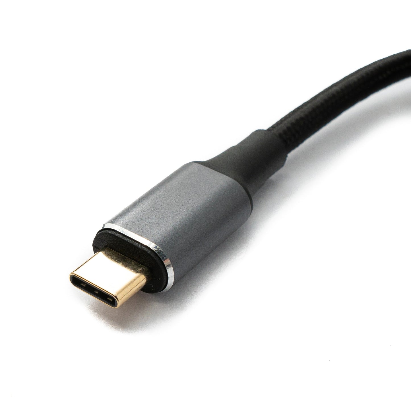 SYSTEM-S USB4 USB Kabel 50 cm Typ C Stecker zu Stecker 40 Gbit/s USB 4.0 geflochten Schwarz