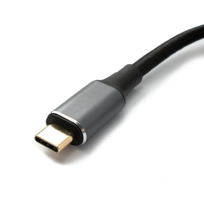 SYSTEM-S USB4 USB Kabel 50 cm Typ C Stecker zu Stecker 40 Gbit/s USB 4.0 geflochten Schwarz