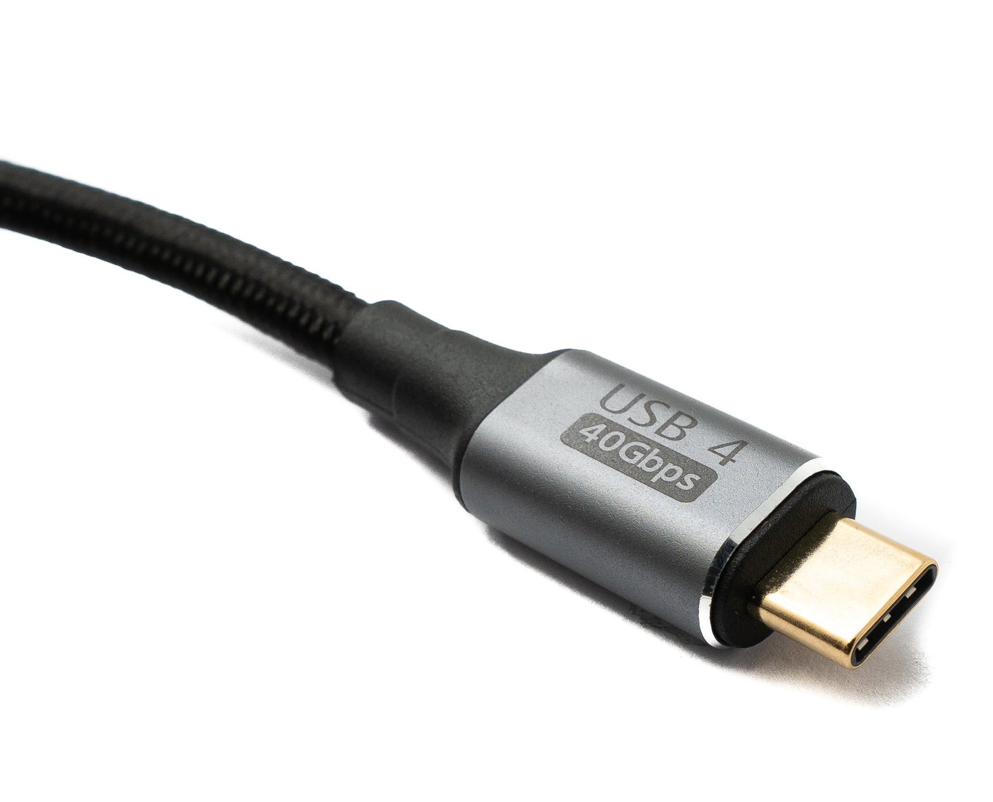 SYSTEM-S USB4 USB Kabel 50 cm Typ C Stecker zu Stecker 40 Gbit/s USB 4.0 geflochten Schwarz