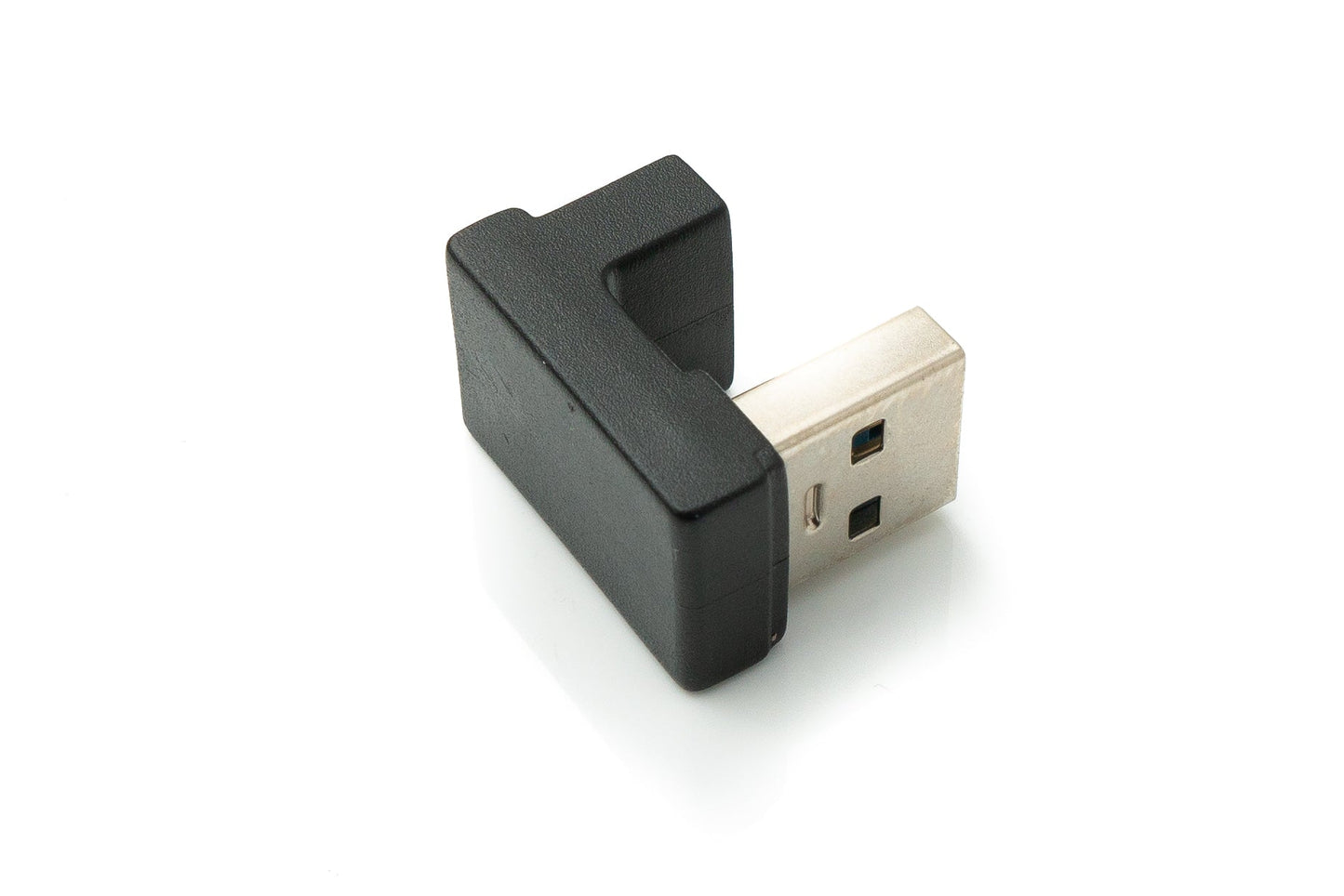 SYSTEM-S USB 3.1 Gen 2 U Turn 180° Adapter Typ C Buchse zu 3.0 Typ A Stecker in Schwarz