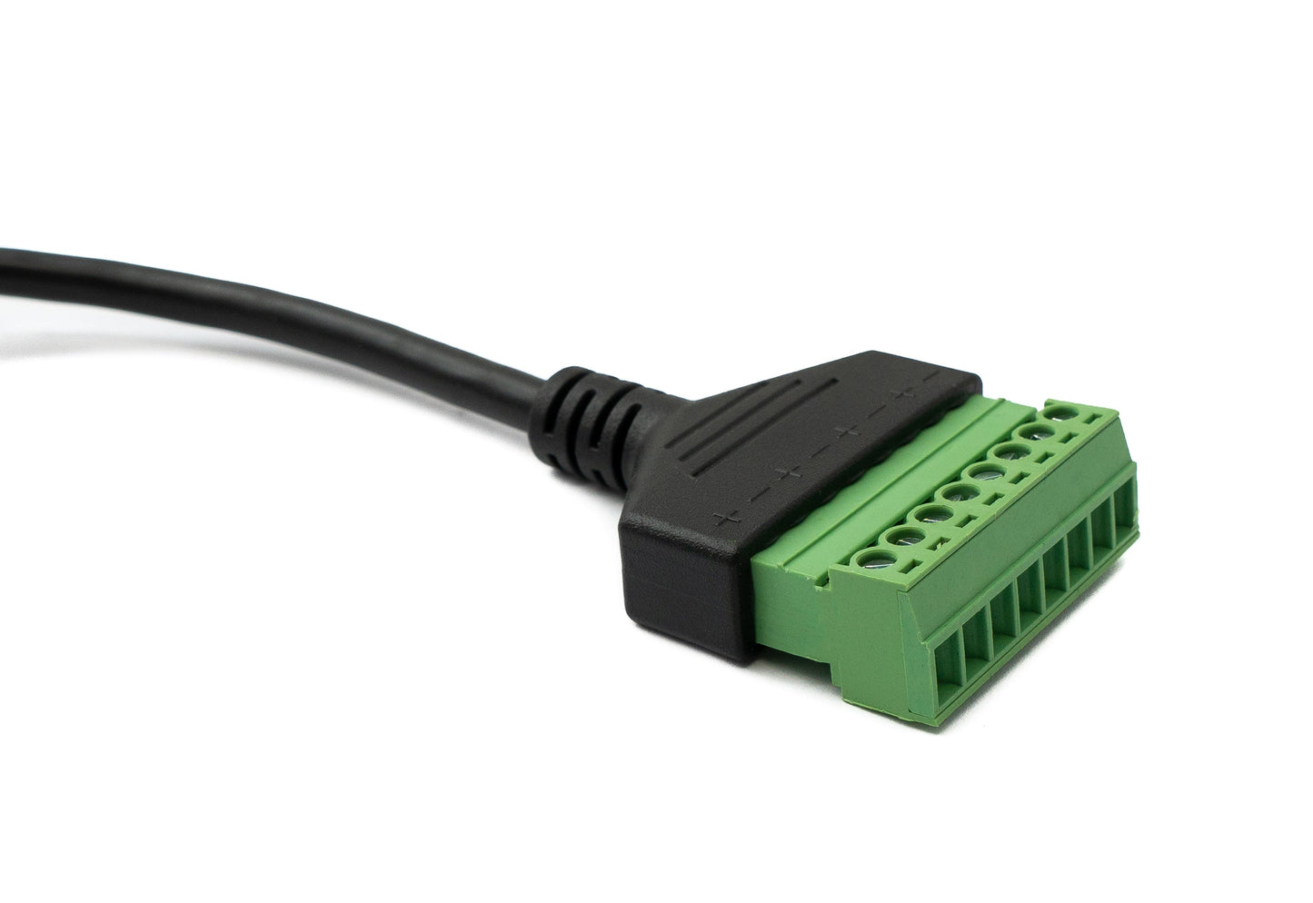 SYSTEM-S LAN cable 30 cm RJ45 plug to 8 pin terminal block angle in black 