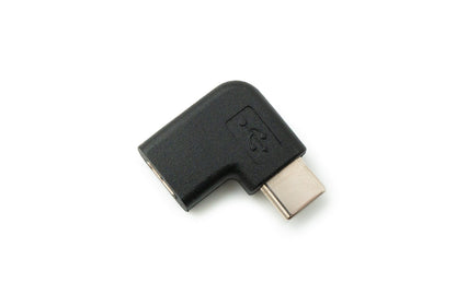 SYSTEM-S USB 3.1 Adapter Typ C Stecker zu 2.0 Micro B Buchse Winkel Kabel in Schwarz