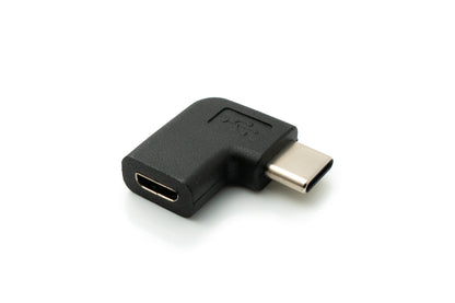 SYSTEM-S USB 3.1 Adapter Typ C Stecker zu 2.0 Micro B Buchse Winkel Kabel in Schwarz