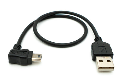 SYSTEM-S USB 2.0 Kabel 30 cm Mini B Buchse zu Typ A Stecker Winkel für Garmin