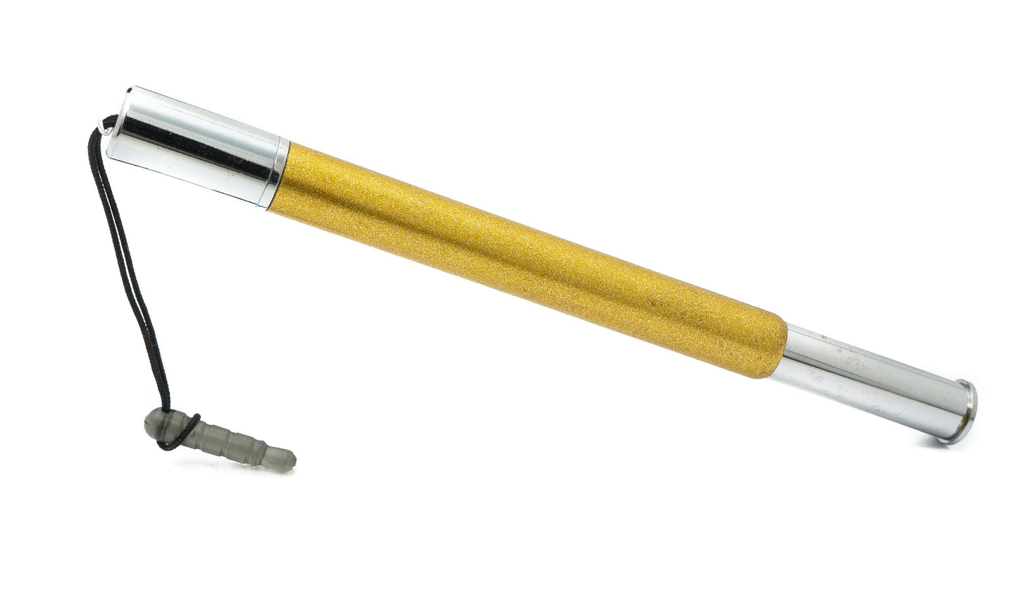 SYSTEM-S Touchpen Stylus aus Aluminium in Gelb für Tablet Smartphone Laptop Surface