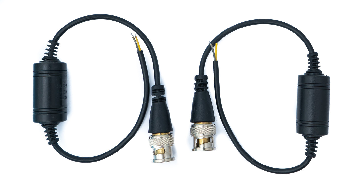 SYSTEM-S 2x BNC 25 cm Buchse zu Pigtail offenes Ende in Schwarz