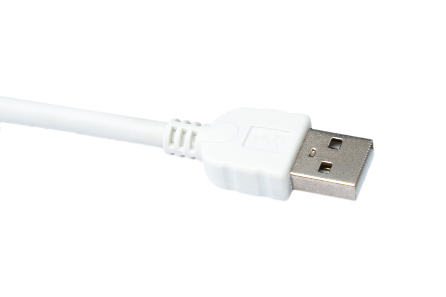 SYSTEM-S USB 2.0 Kabel 300 cm Micro B Stecker zu Typ A Stecker Winkel in Weiß