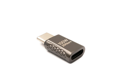 SYSTEM-S USB 3.2 Gen 2 Adapter 20A 100W Typ C Stecker zu Buchse Kabel in Grau