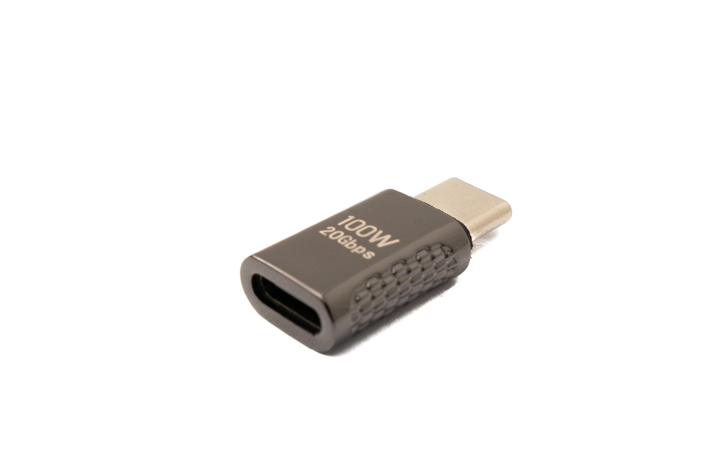 SYSTEM-S USB 3.2 Gen 2 Adapter 20A 100W Typ C Stecker zu Buchse Kabel in Grau