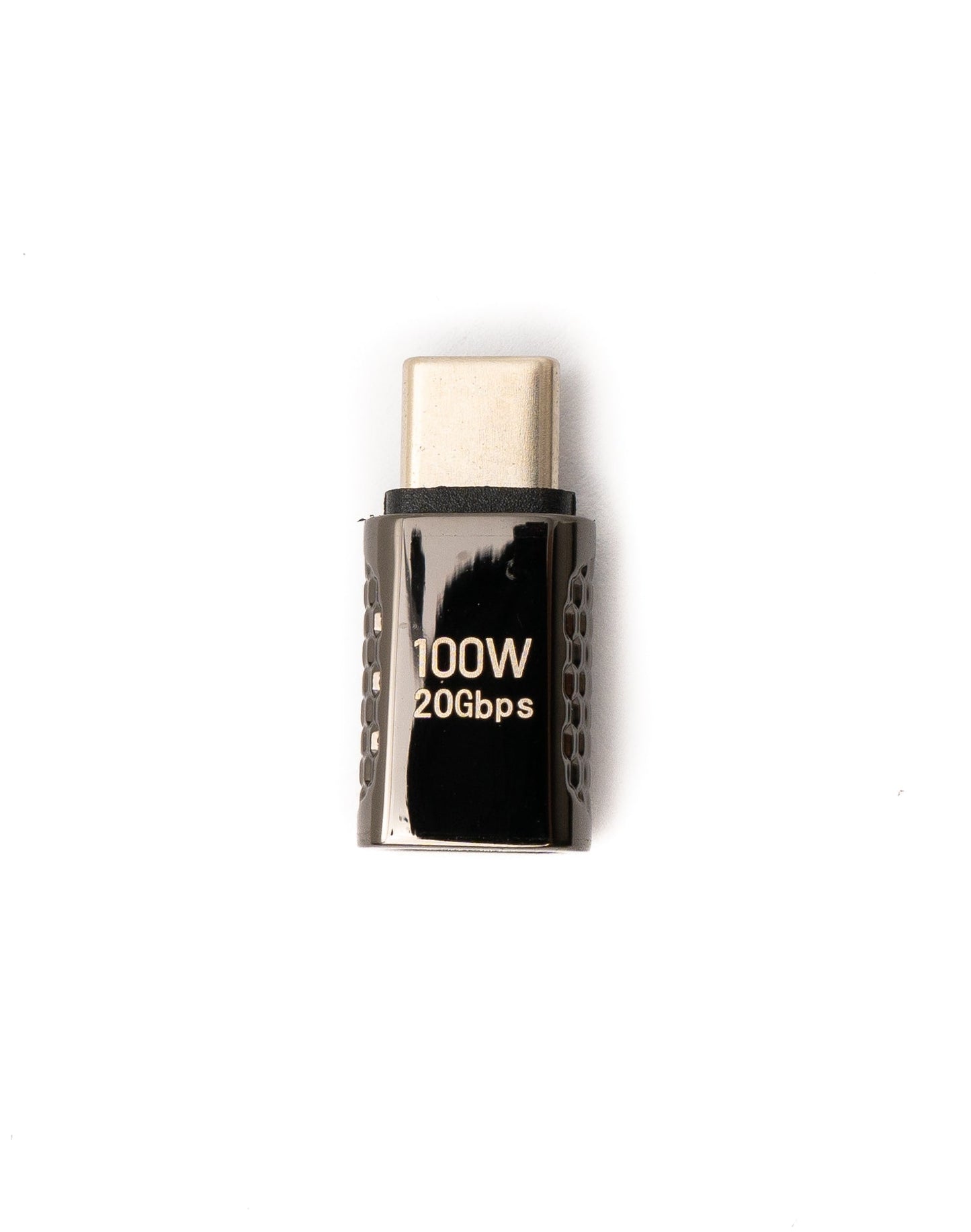 SYSTEM-S USB 3.2 Gen 2 Adapter 20A 100W Typ C Stecker zu Buchse Kabel in Grau