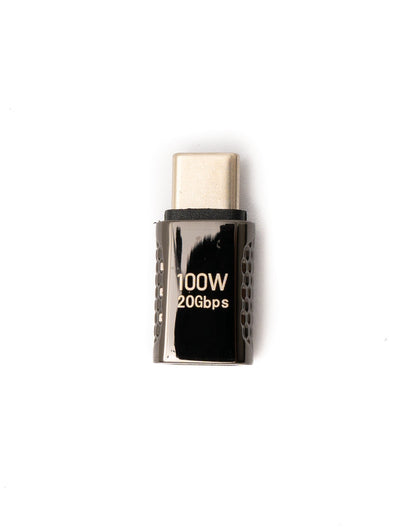 SYSTEM-S USB 3.2 Gen 2 Adapter 20A 100W Typ C Stecker zu Buchse Kabel in Grau