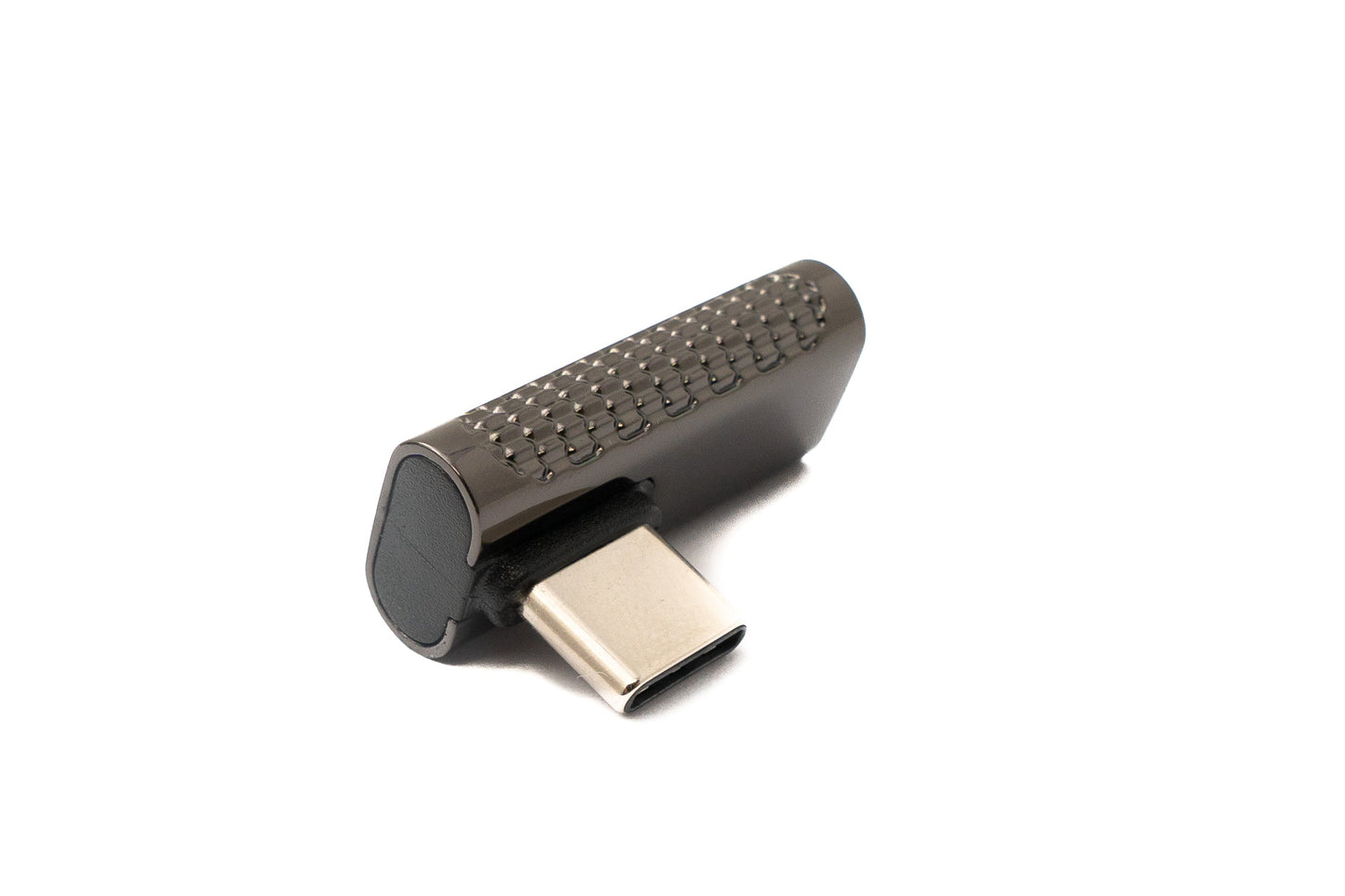 SYSTEM-S USB 3.2 Gen 2 Adapter Typ C Stecker zu Buchse Winkel Kabel in Grau