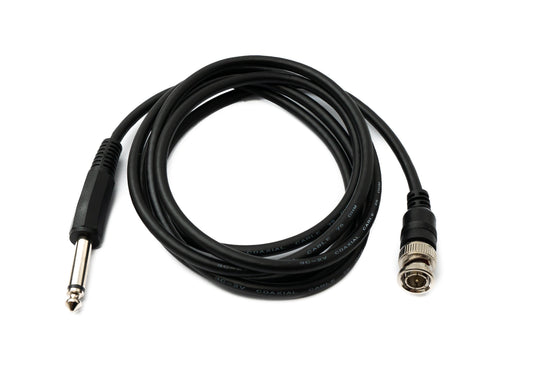 SYSTEM-S Audio Kabel 180 cm 6.35 mm Klinke Stecker zu BNC Buchse AUX in Schwarz