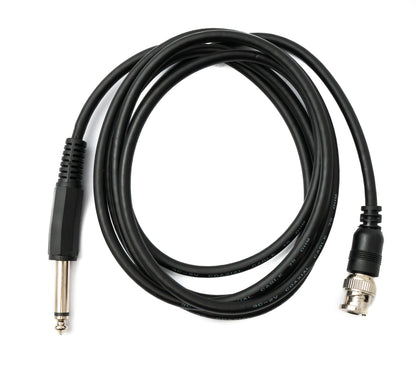 SYSTEM-S Audio Kabel 180 cm 6.35 mm Klinke Stecker zu BNC Buchse AUX in Schwarz