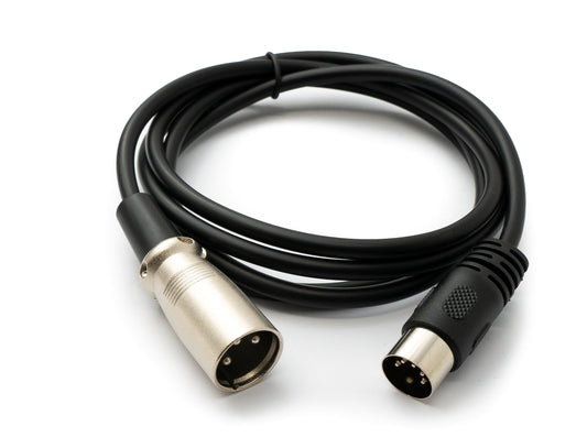 SYSTEM-S Audio Kabel 150 cm XLR 3 polig Stecker zu DIN 5 polig Stecker in Schwarz