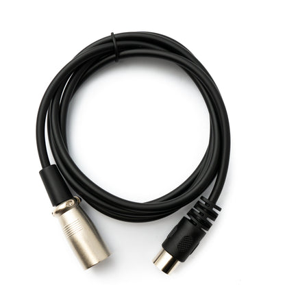 SYSTEM-S Audio Kabel 150 cm XLR 3 polig Stecker zu DIN 5 polig Stecker in Schwarz