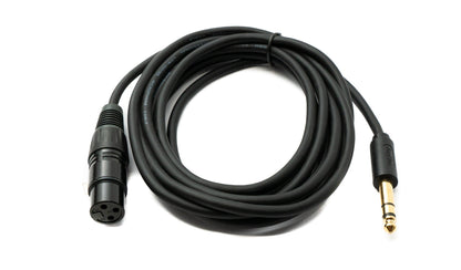 SYSTEM-S Audio Kabel 3 m XLR 3 polig Buchse zu 6.35 mm Klinke Stecker AUX