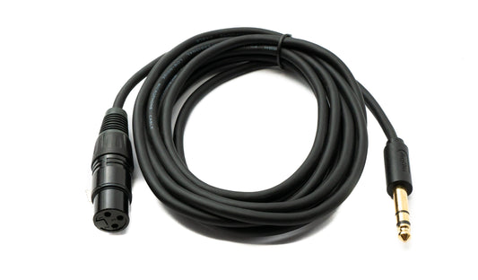 SYSTEM-S Audio Kabel 3 m XLR 3 polig Buchse zu 6.35 mm Klinke Stecker AUX