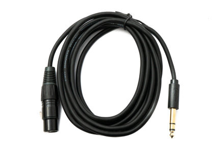 SYSTEM-S Audio Kabel 3 m XLR 3 polig Buchse zu 6.35 mm Klinke Stecker AUX