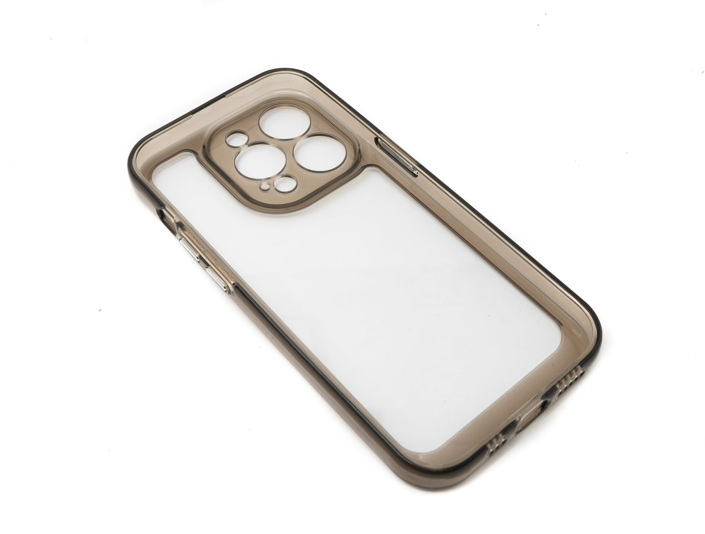 SYSTEM-S Schutzhülle stoßfest aus TPU Silikon Schwarz Transparent Hülle für iPhone 14 Max