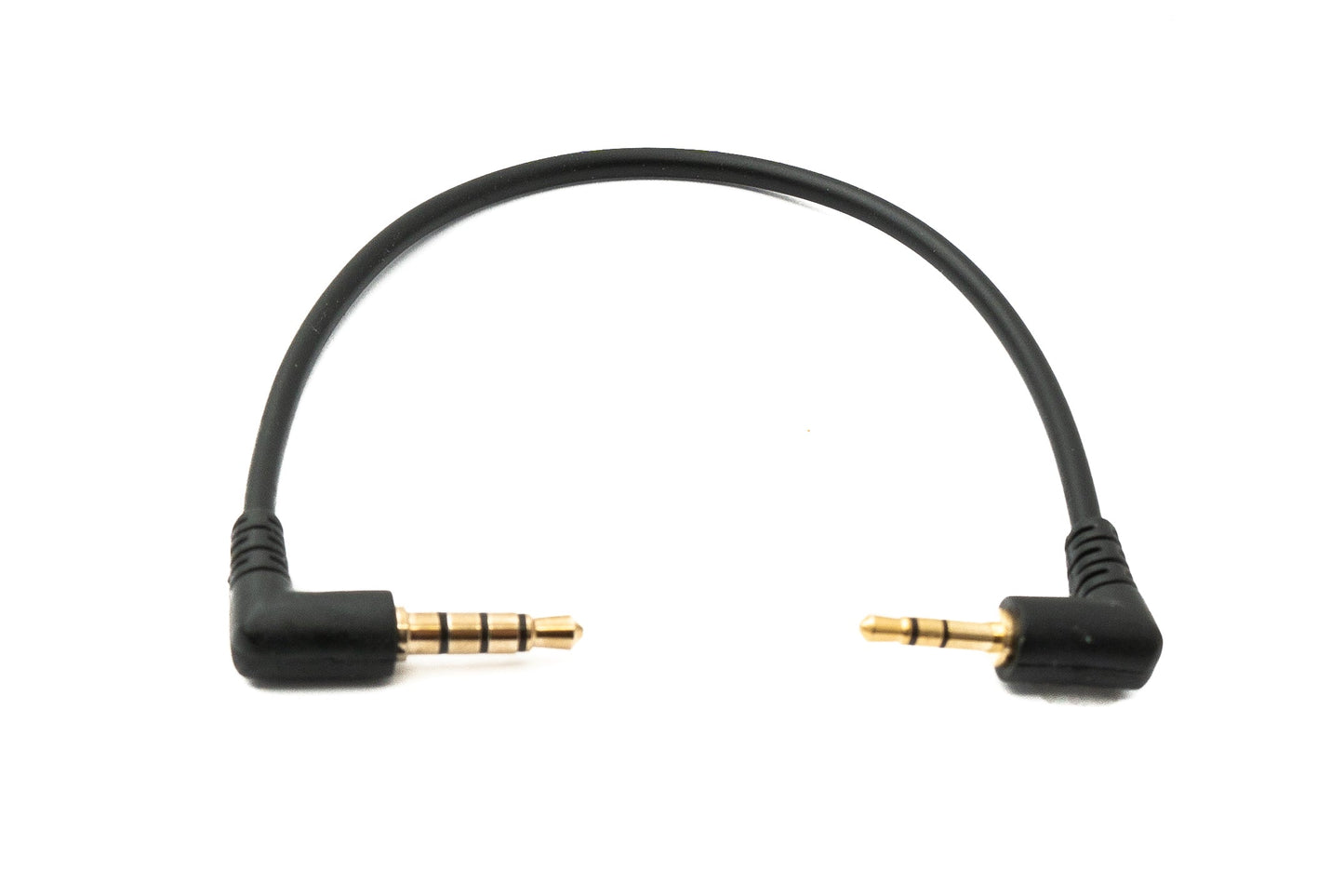 SYSTEM-S Audio Cable 15 cm 2.5 mm jack plug to 3.5 mm plug angled AUX Black