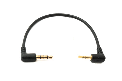 SYSTEM-S Audio Cable 15 cm 2.5 mm jack plug to 3.5 mm plug angled AUX Black