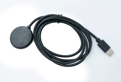 SYSTEM-S USB 3.1 Kabel 100 cm Ladestation für Fitbit Versa 4 3 Sense 2 1 in Schwarz