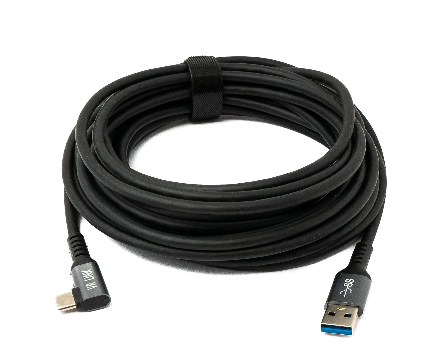 SYSTEM-S USB 3.2 Gen 1 Kabel 5m Typ C Stecker zu 3.0 Typ A Stecker Winkel Schwarz