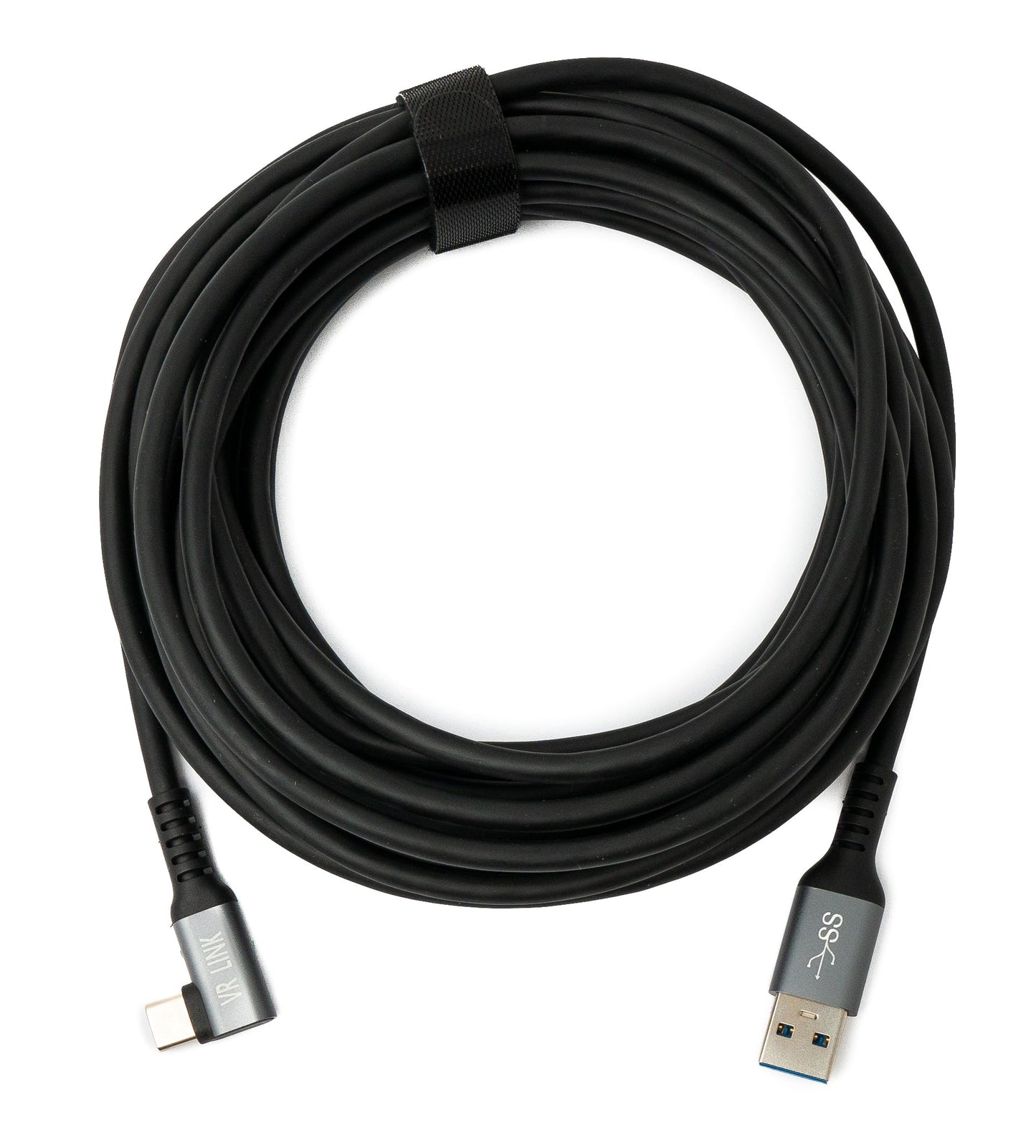 SYSTEM-S USB 3.2 Gen 1 Kabel 5m Typ C Stecker zu 3.0 Typ A Stecker Winkel Schwarz