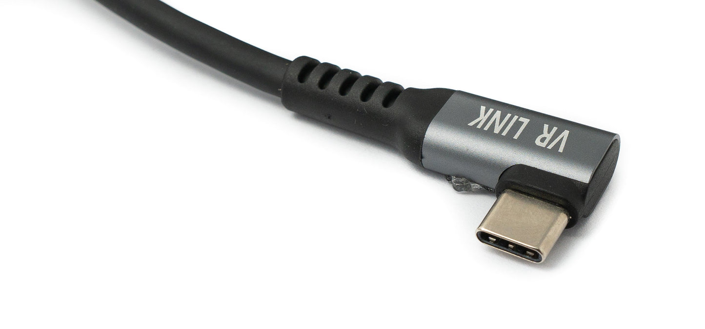 SYSTEM-S USB 3.2 Gen 1 Kabel 5m Typ C Stecker zu 3.0 Typ A Stecker Winkel Schwarz