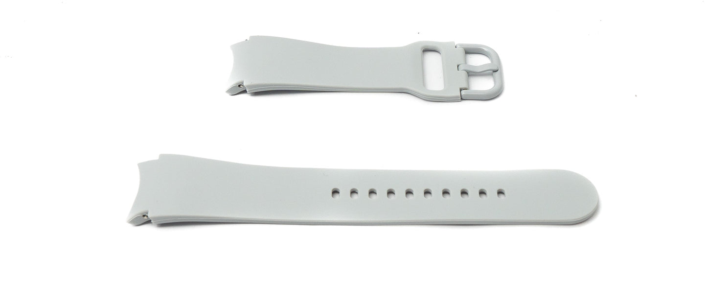 SYSTEM-S Armband 20 mm aus Silikon für Samsung Galaxy Watch 5 4 Smartwatch in Grau
