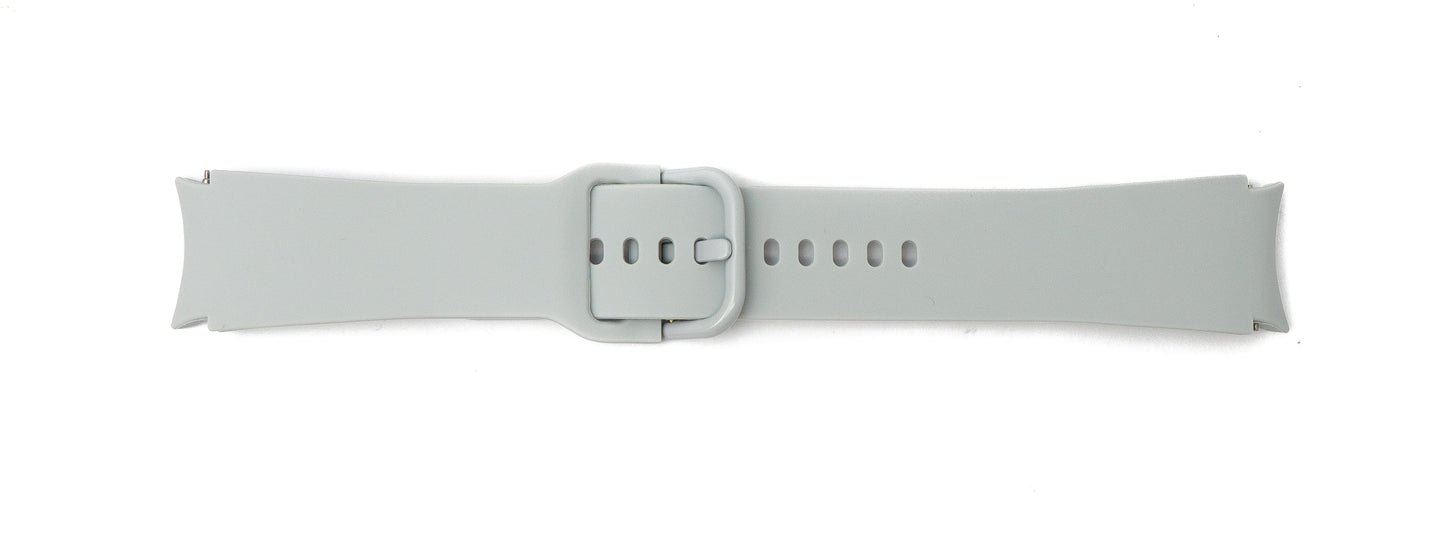 SYSTEM-S Armband 20 mm aus Silikon für Samsung Galaxy Watch 5 4 Smartwatch in Grau