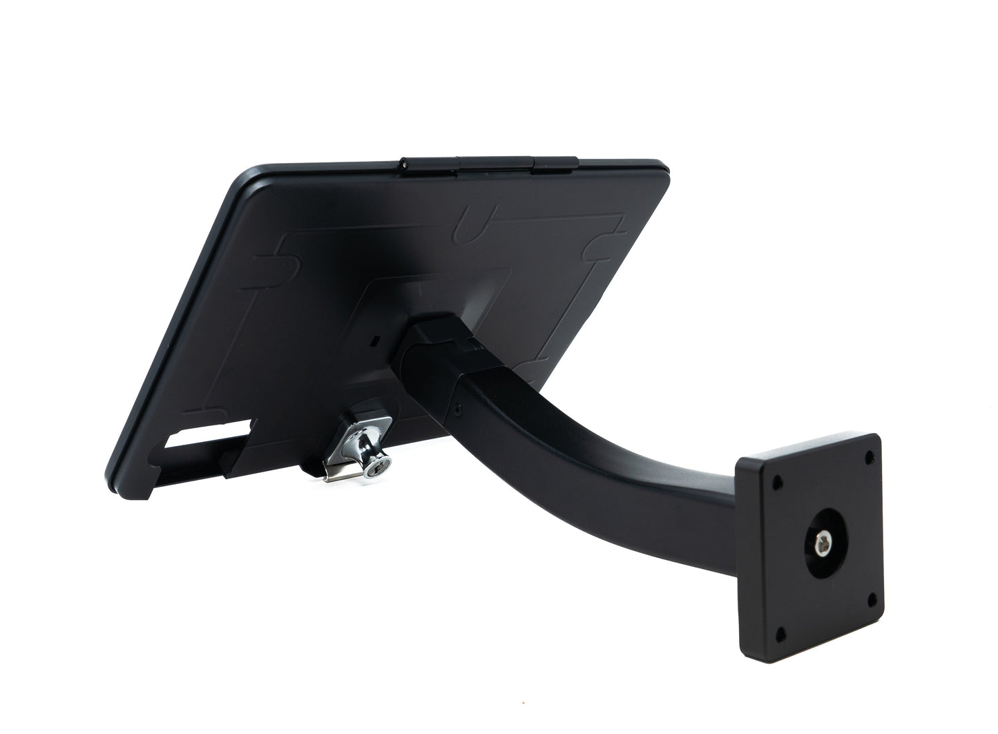 SYSTEM-S Wand Halterung abschließbar für iPad 10 Pro 11 Air 4 5 in Schwarz