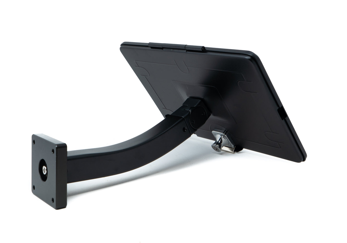 SYSTEM-S Wand Halterung abschließbar für iPad 10 Pro 11 Air 4 5 in Schwarz