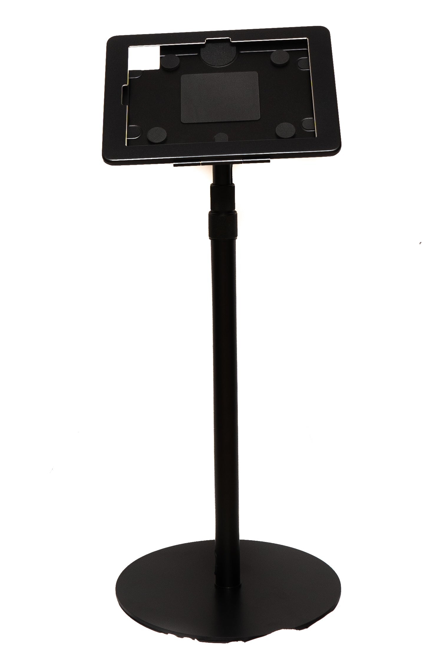 SYSTEM-S Boden Ständer 150 cm Halterung abschließbar für iPad 10 Pro 11 Air 4 5 in Schwarz