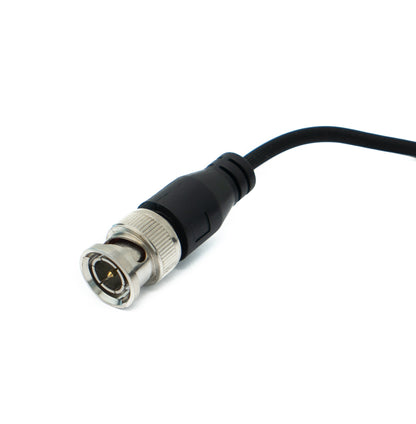 SYSTEM-S 2x UTP cable 10 cm screw lock to BNC connector for HD cameras adapter in black