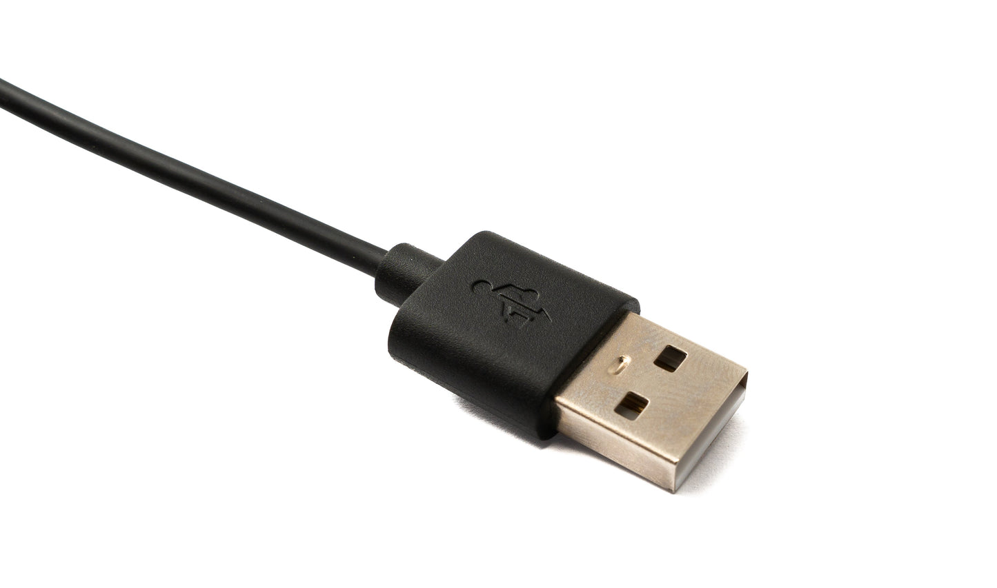 SYSTEM-S USB 2.0 Kabel 93 cm Ladestation Stecker zu Buchse für Smartwatch in Schwarz