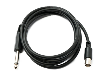 SYSTEM-S Audio Kabel 180 cm 6.35 mm Klinke Stecker zu BNC Stecker AUX in Schwarz