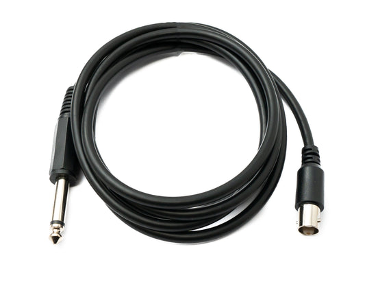SYSTEM-S Audio Kabel 180 cm 6.35 mm Klinke Stecker zu BNC Stecker AUX in Schwarz