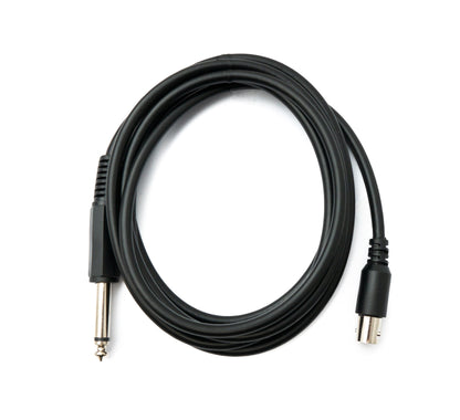 SYSTEM-S Audio Kabel 180 cm 6.35 mm Klinke Stecker zu BNC Stecker AUX in Schwarz