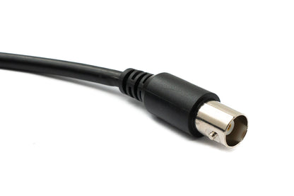 SYSTEM-S Audio Kabel 180 cm 6.35 mm Klinke Stecker zu BNC Stecker AUX in Schwarz