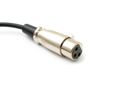 SYSTEM-S Audio Kabel 50 cm XLR 3 polig Buchse zu DIN 5 polig Stecker in Schwarz