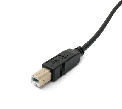 SYSTEM-S USB 2.0 Kabel 100 cm Typ B Stecker zu Buchse Bulkhead Wasserfest in Schwarz