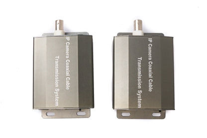 SYSTEM-S UTP IP Transceiver Set LAN RJ45 zu BNC Koaxialkabel in Schwarz