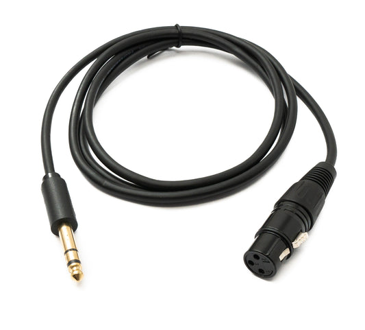 SYSTEM-S Audio Kabel 150 cm XLR 3 polig Buchse zu 6.35 mm Klinke Stecker AUX