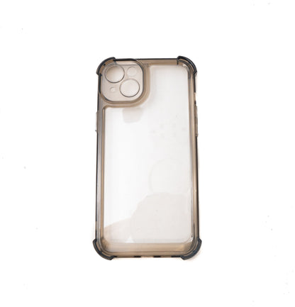 SYSTEM-S protective case shockproof made of TPU in black transparent case for iPhone 14 Plus
